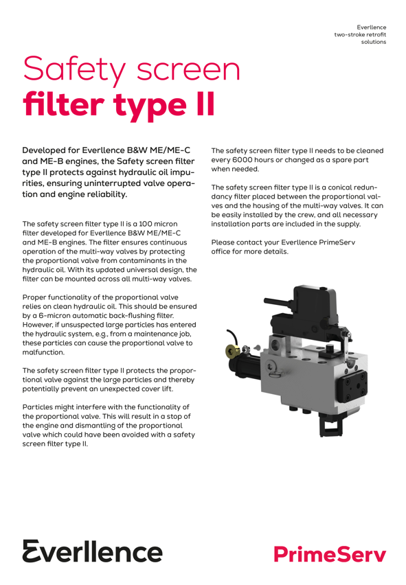 Safety screen filter type II